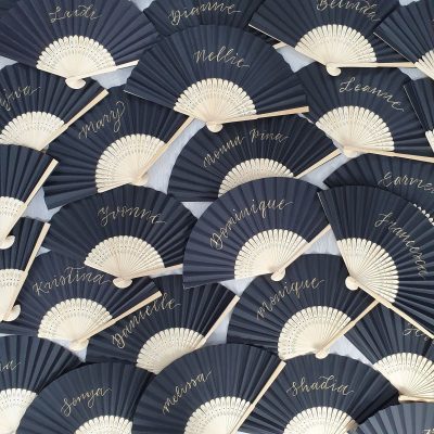 Calligraphy on Paper Fans